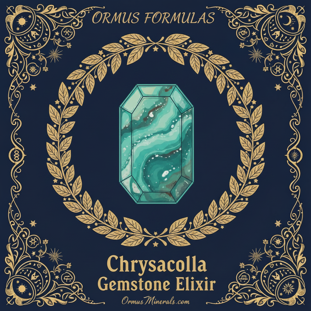 Ormus Minerals Chrysocolla Gemstone Elixir Imprinted Ormus 32oz Extra Strength 5x