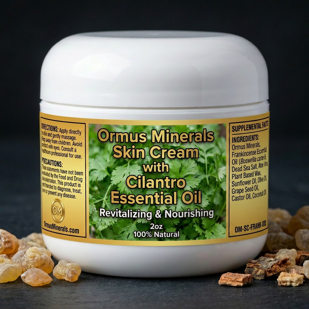Ormus Minerals Skin Cream with Cilantro Essential Oil