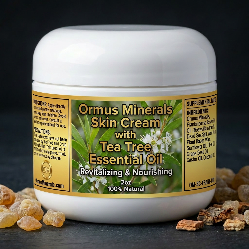 Ormus Minerals Skin Cream with Tea Tree Essential Oil