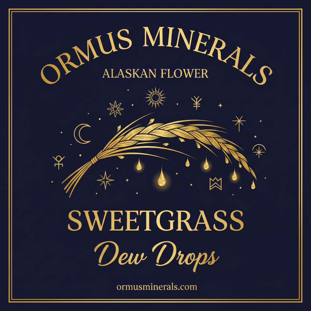 Ormus Minerals Alaskan Flower SWEETGRASS Dew Drops 4oz Extra Strength 4x