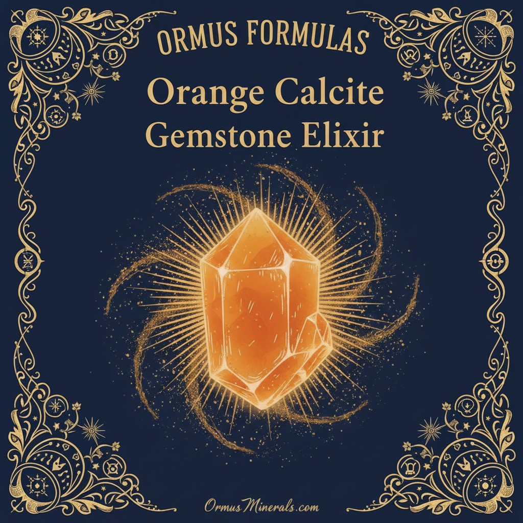 Ormus Minerals Orange Calcite Gemstone Elixir Imprinted Ormus 8oz Extra Strength 5x