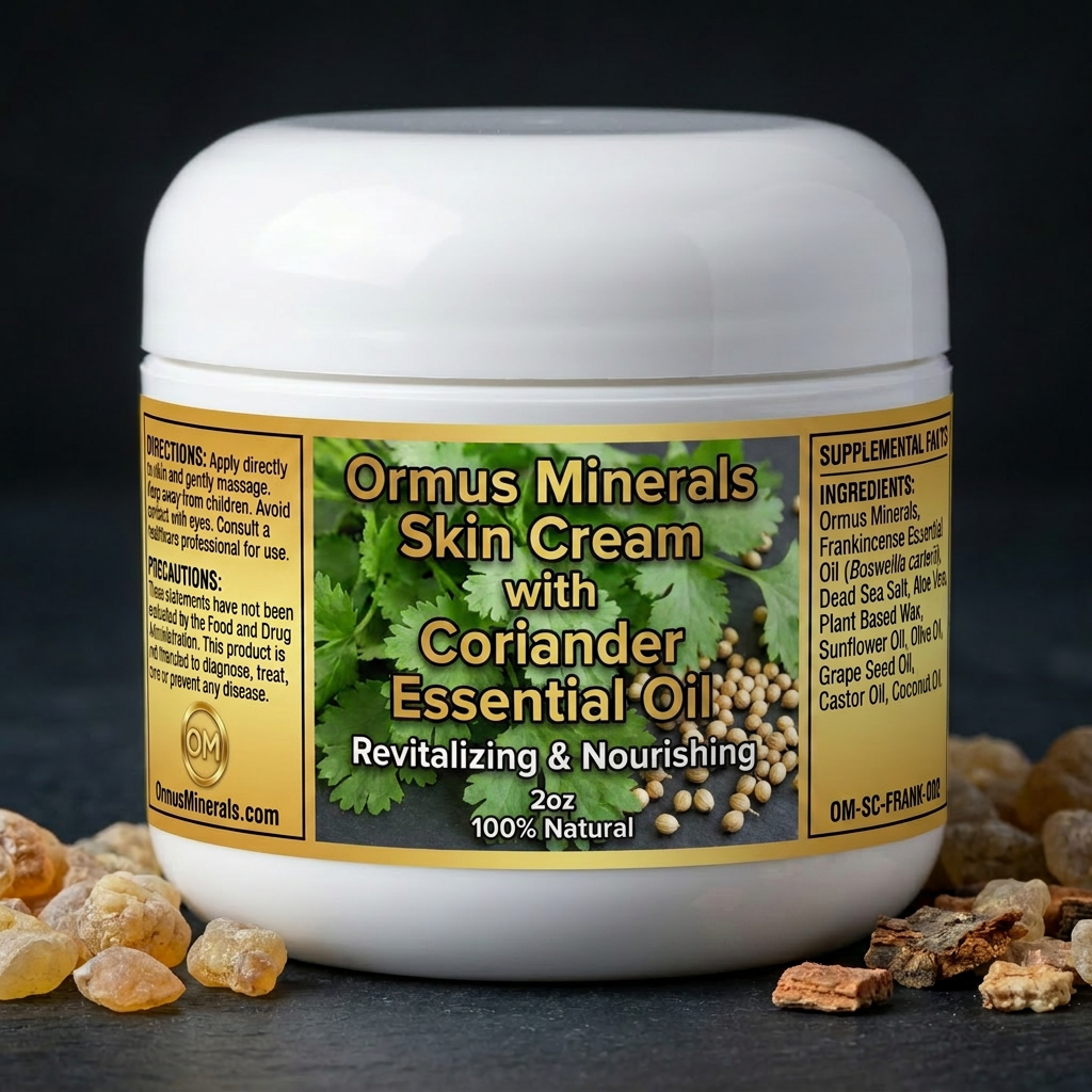Ormus Minerals Skin Cream with Coriander Essential Oil