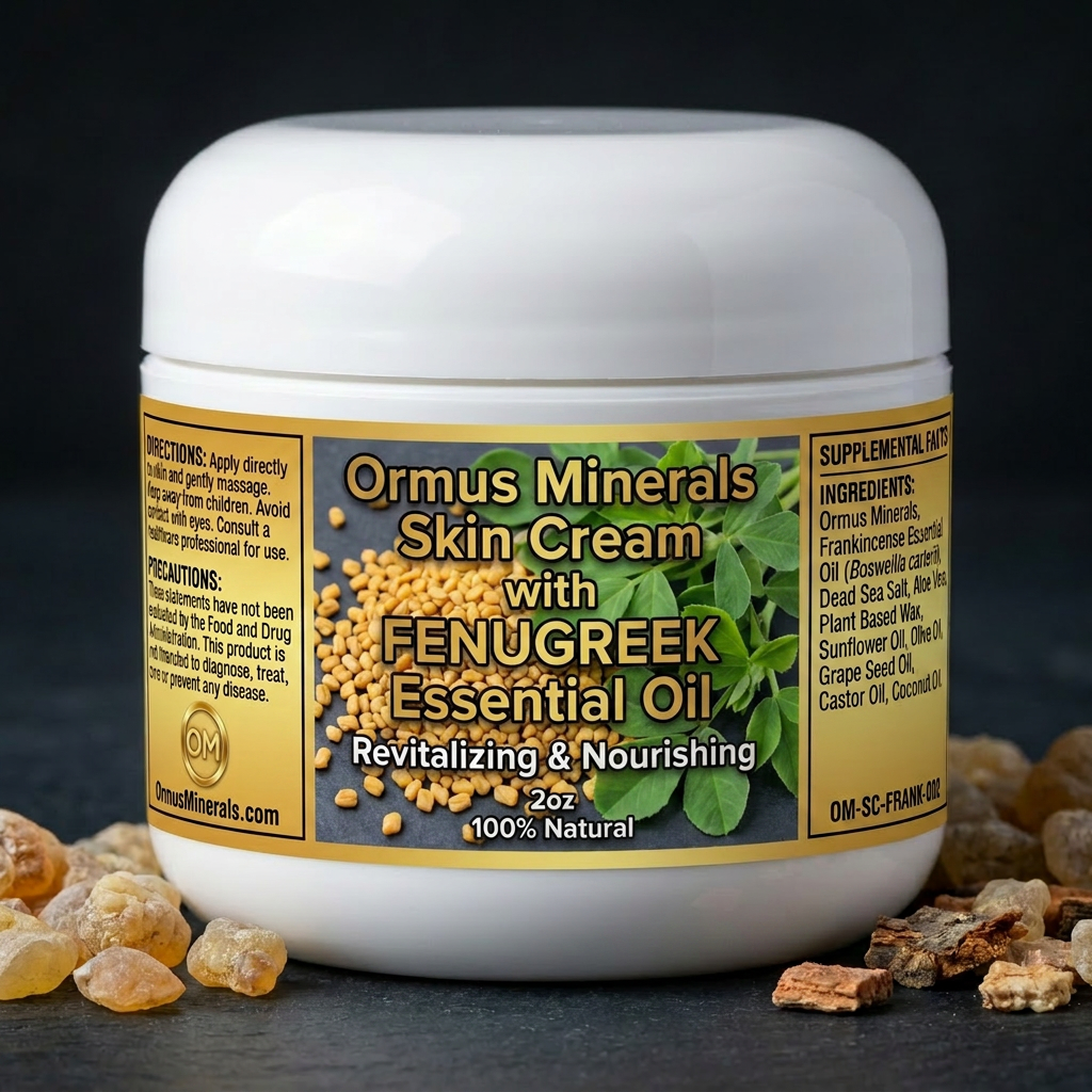 Ormus Minerals Skin Cream with Fenugreek Essential Oil