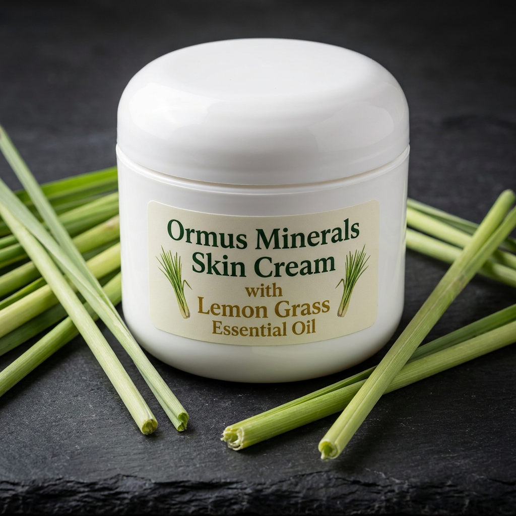 Ormus Minerals Skin Cream with Lemon Grass Essential Oil