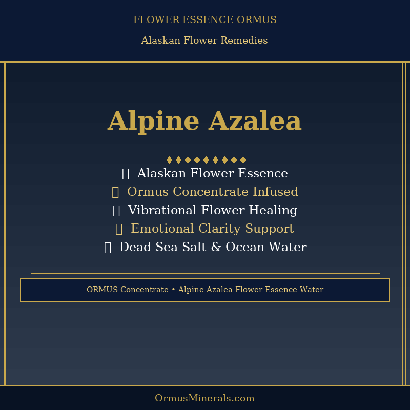 Ormus Minerals ALPINE AZALEA Flower Essence Imprinted Ormus 16oz