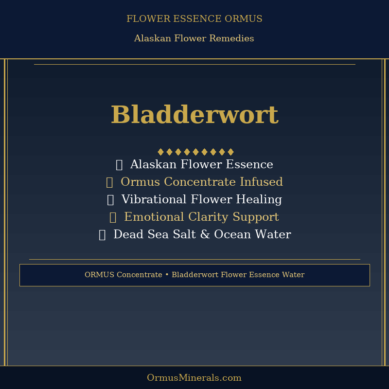 Ormus Minerals BLADDERWORT Flower Essence Imprinted Ormus 32oz