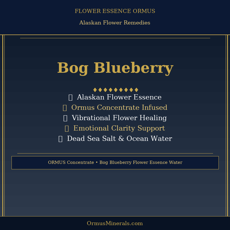 Ormus Minerals BOG BLUEBERRY Flower Essence Imprinted Ormus 8oz