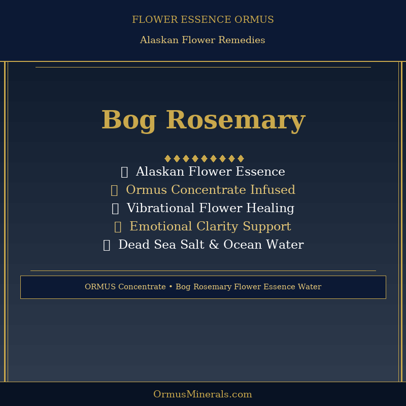 Ormus Minerals BOG ROSEMARY Flower Essence Imprinted Ormus 32oz