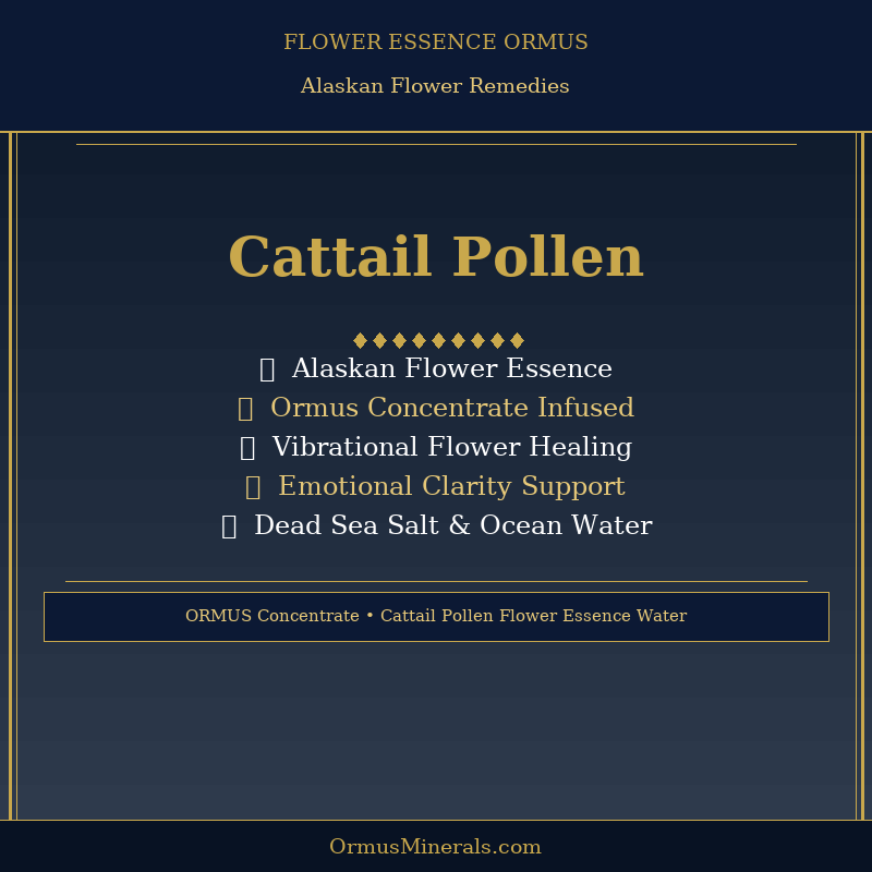 Ormus Minerals CATTAIL POLLEN Flower Essence Imprinted Ormus 16oz
