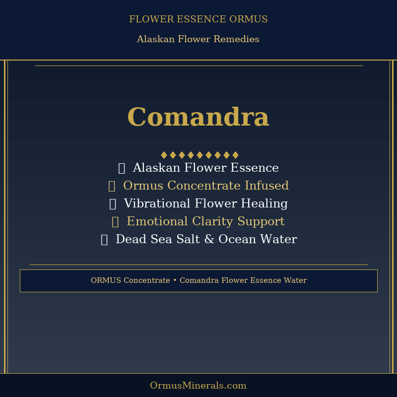 Ormus Minerals COMANDRA Flower Essence Imprinted Ormus 32oz
