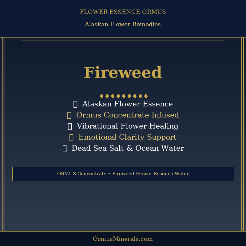 Ormus Minerals FIREWEED Flower Essence Imprinted Ormus 32oz