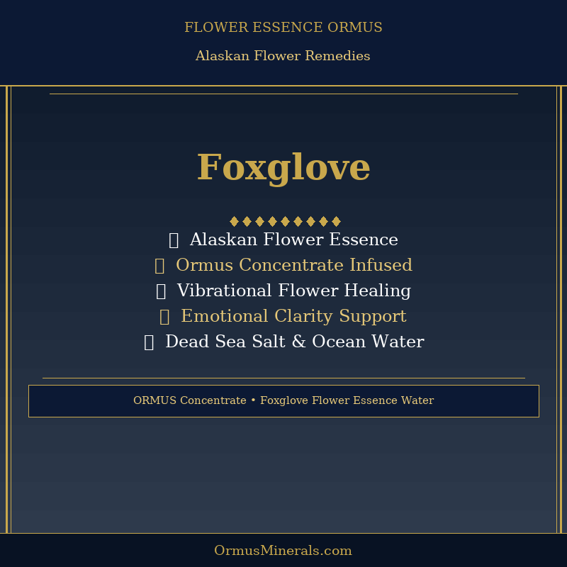 Ormus Minerals FOXGLOVE Flower Essence Imprinted Ormus 32oz