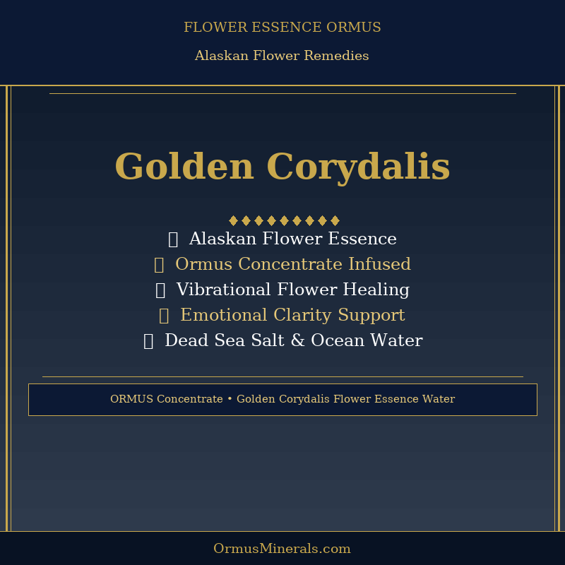 Ormus Minerals GOLDEN CORYDALIS Flower Essence Imprinted Ormus 16oz