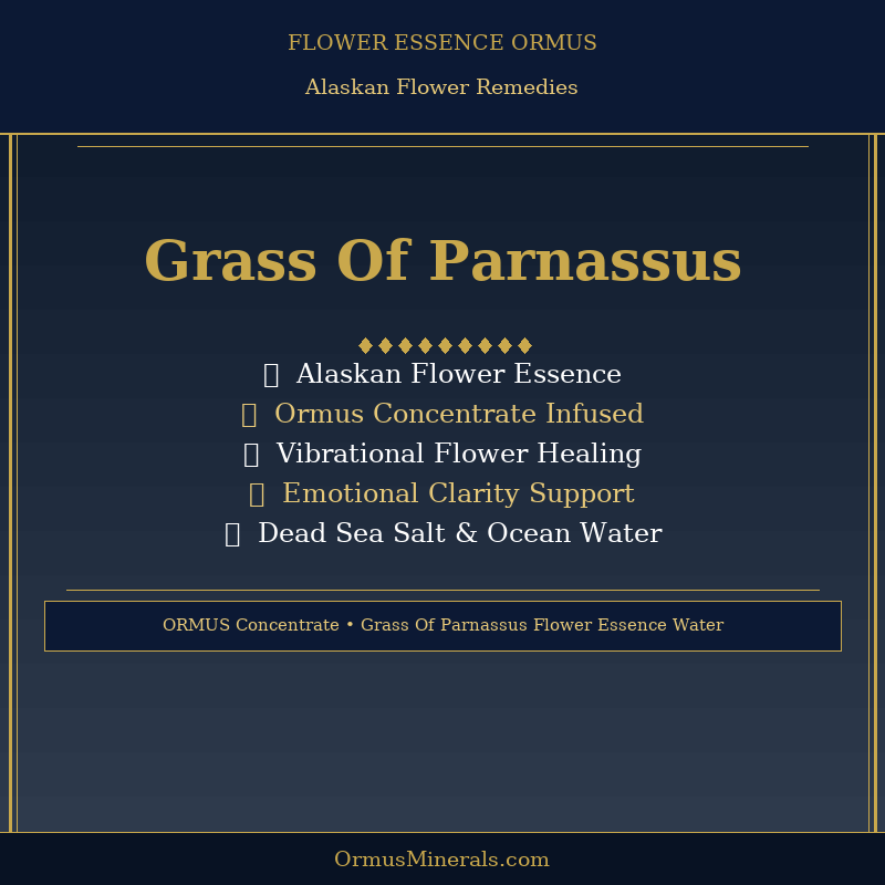 Ormus Minerals GRASS OF PARNASSUS Flower Essence Imprinted Ormus 32oz