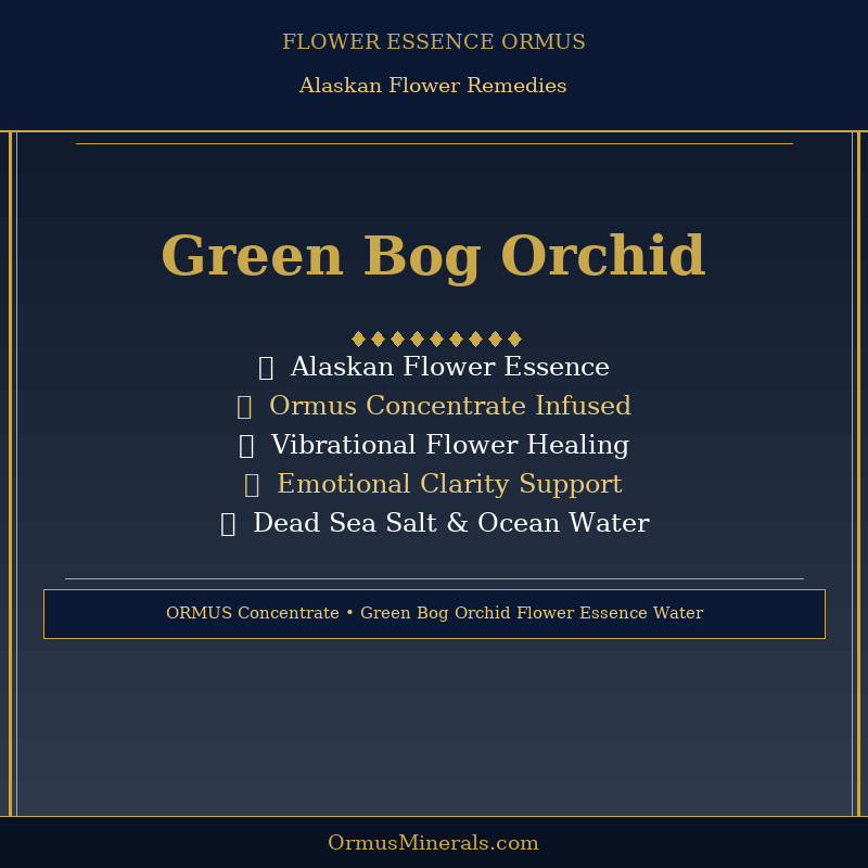 Ormus Minerals GREEN BOG ORCHID Flower Essence Imprinted Ormus 16oz