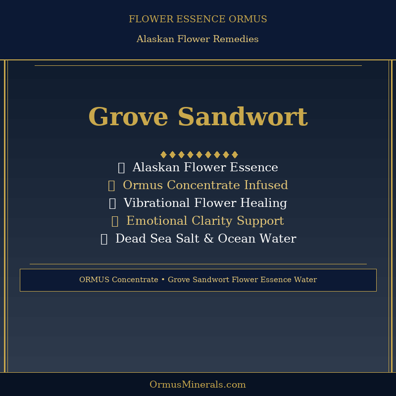 Ormus Minerals GROVE SANDWORT Flower Essence Imprinted Ormus 8oz