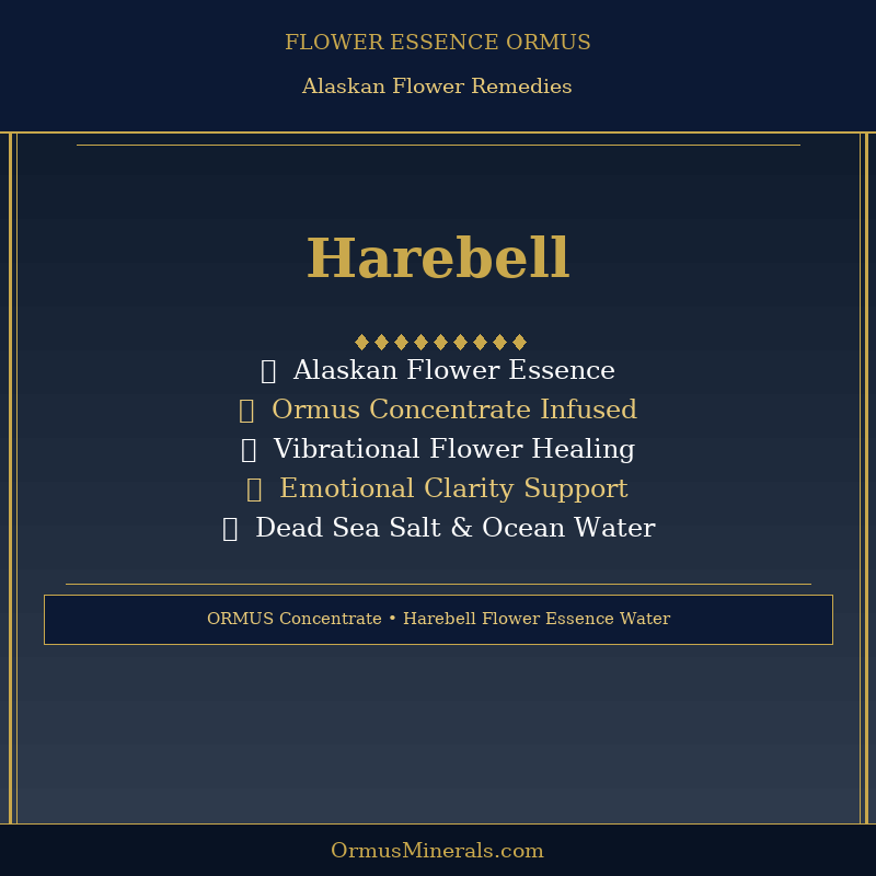 Ormus Minerals HAREBELL Flower Essence Imprinted Ormus 8oz