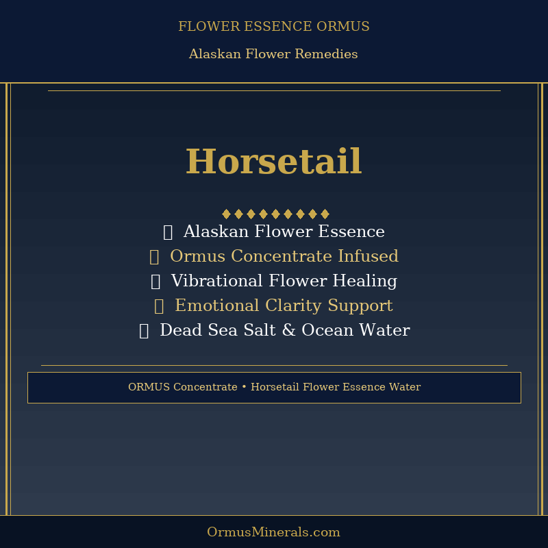 Ormus Minerals HORSETAIL Flower Essence Imprinted Ormus 16oz