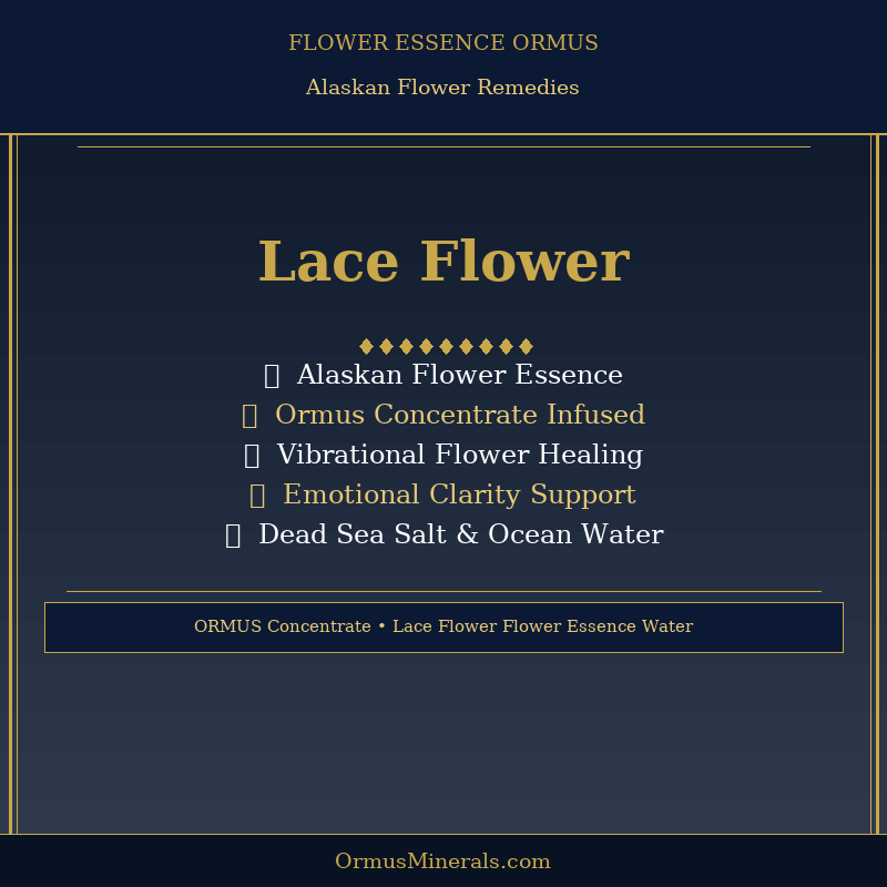 Ormus Minerals LACE FLOWER Flower Essence Imprinted Ormus 32oz