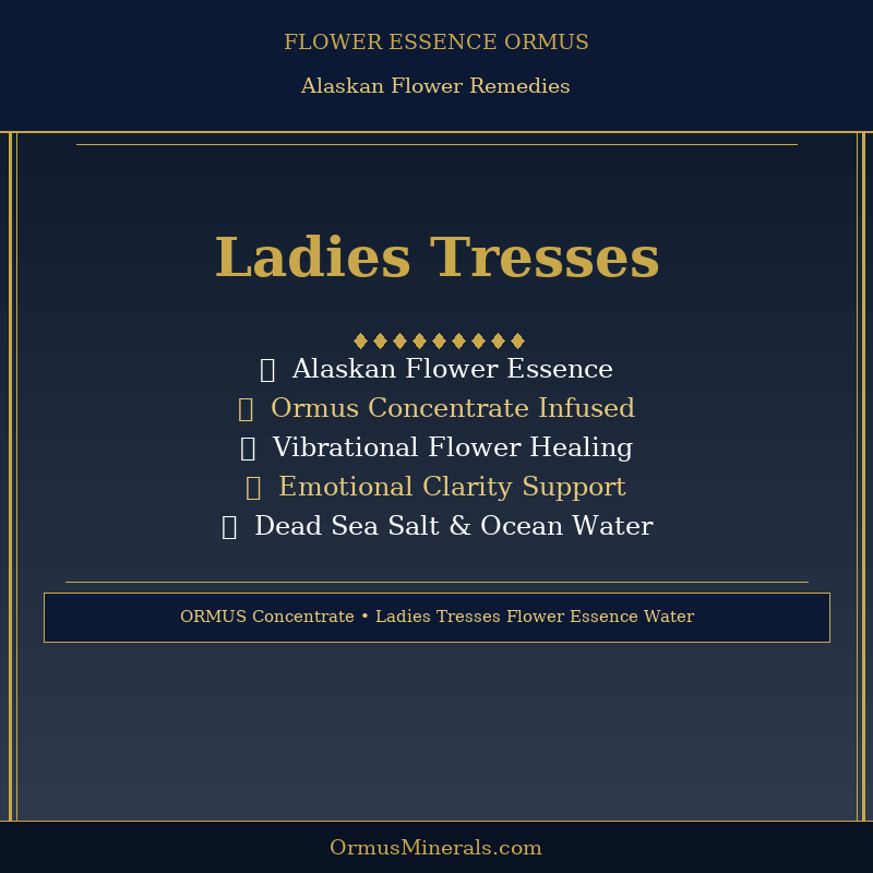 Ormus Minerals LADIES' TRESSES Flower Essence Imprinted Ormus 16oz