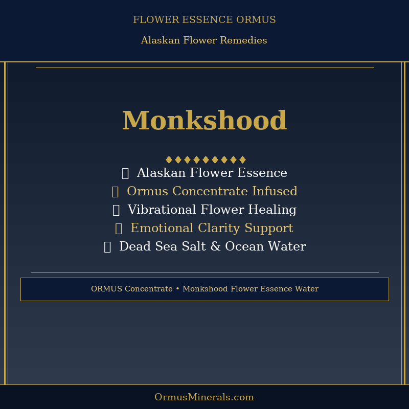 Ormus Minerals MONKSHOOD Flower Essence Imprinted Ormus 32oz