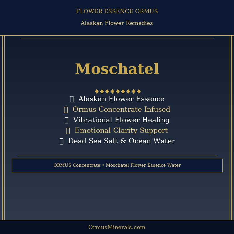 Ormus Minerals MOSCHATEL Flower Essence Imprinted Ormus 16oz