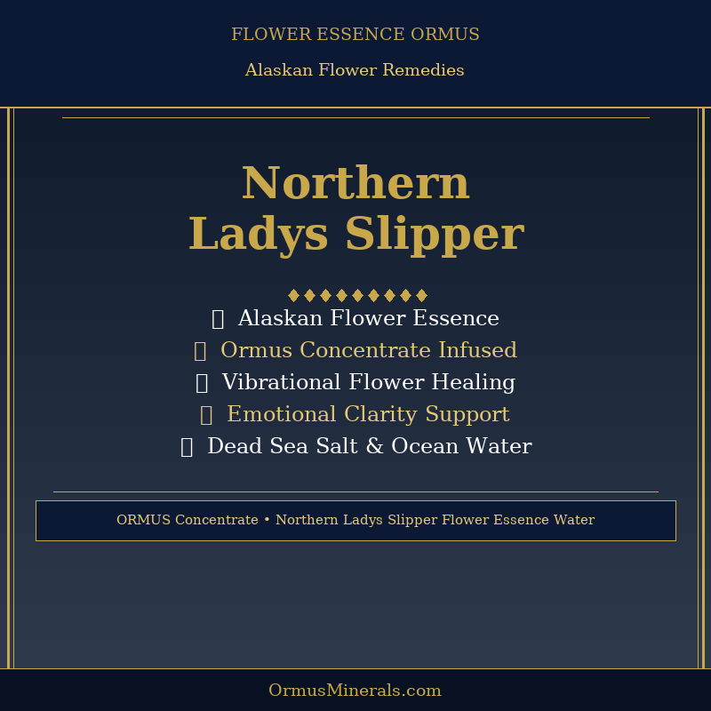 Ormus Minerals NORTHERN LADY'S SLIPPER Flower Essence Imprinted Ormus 16oz