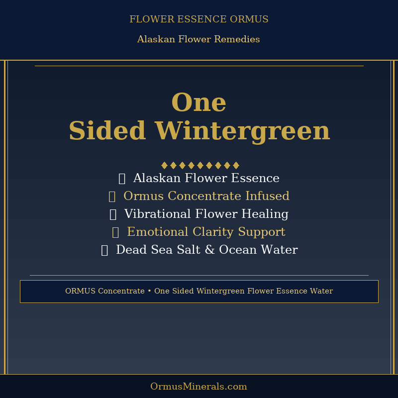 Ormus Minerals ONE-SIDED WINTERGREEN Flower Essence Imprinted Ormus 16oz