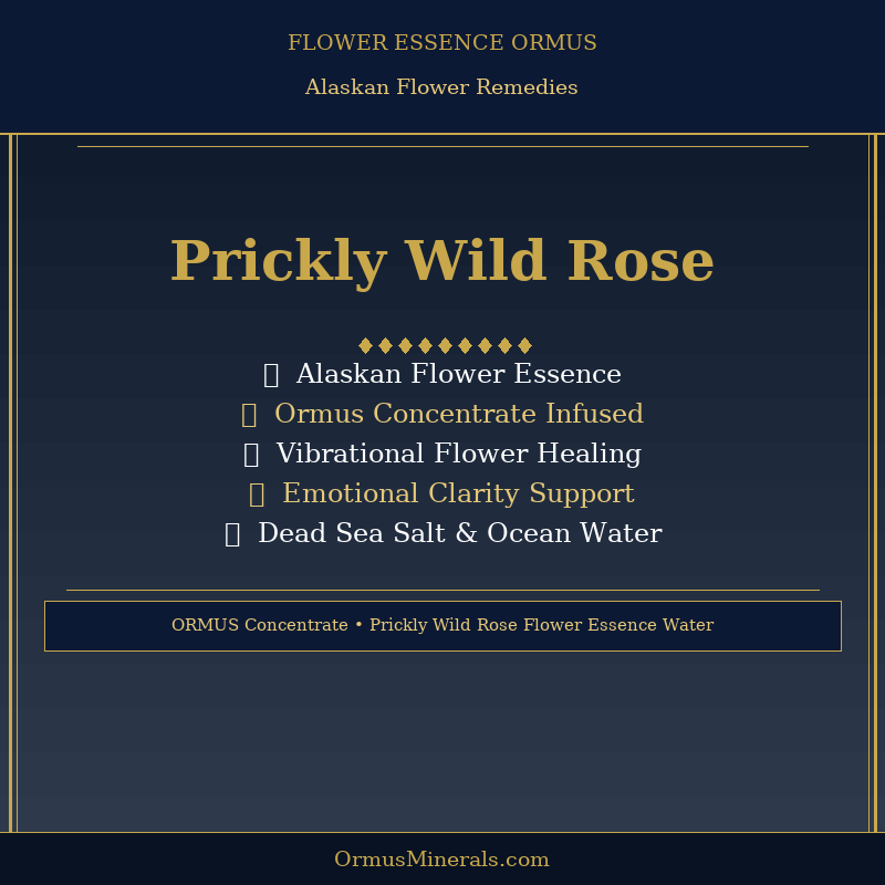 Ormus Minerals PRICKLY WILD ROSE Flower Essence Imprinted Ormus 32oz