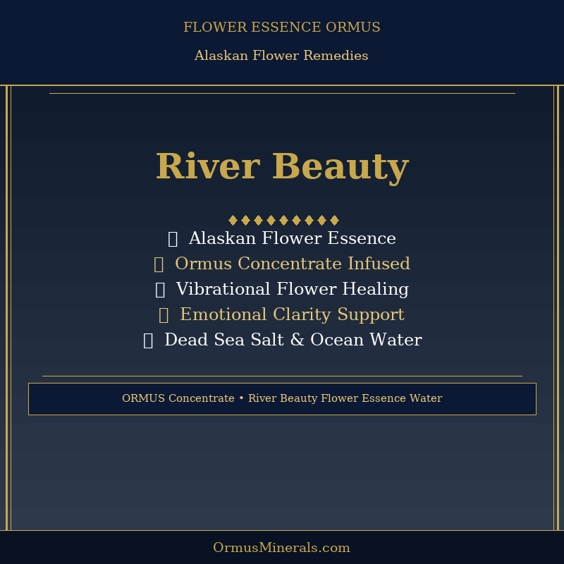 Ormus Minerals RIVER BEAUTY Flower Essence Imprinted Ormus 16oz
