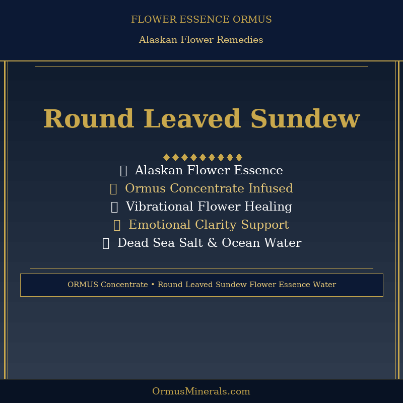 Ormus Minerals ROUND-LEAVED SUNDEW Flower Essence Imprinted Ormus 32oz
