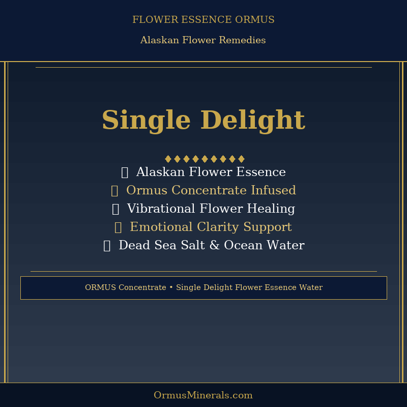 Ormus Minerals SINGLE DELIGHT Flower Essence Imprinted Ormus 16oz