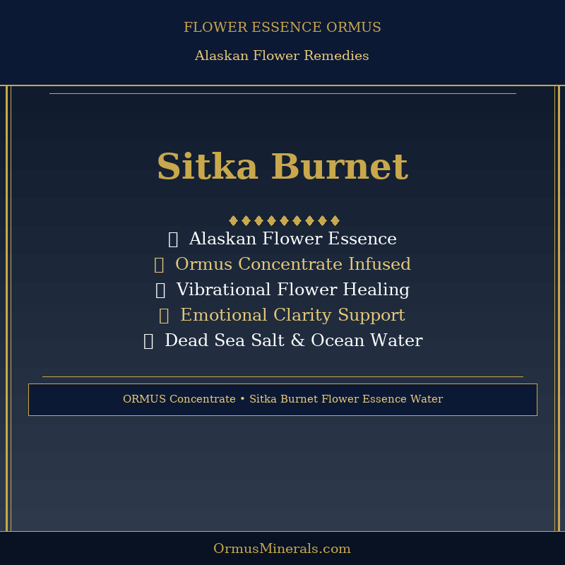 Ormus Minerals SITKA BURNET Flower Essence Imprinted Ormus 16oz