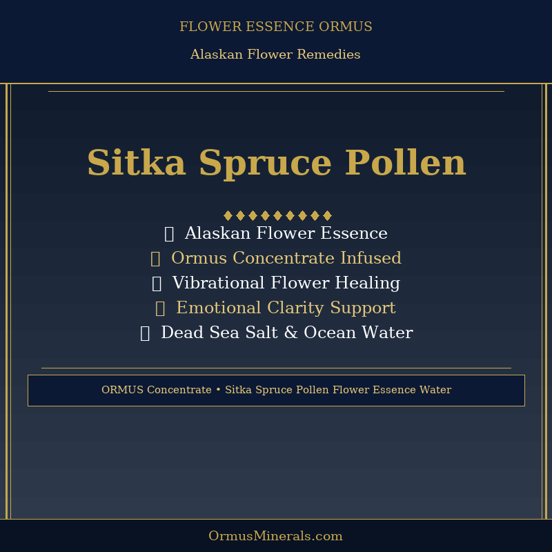 Ormus Minerals SITKA SPRUCE POLLEN Flower Essence Imprinted Ormus 8oz