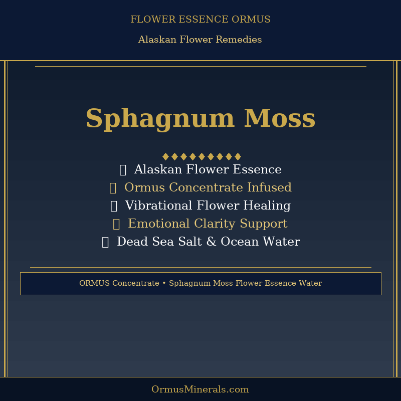 Ormus Minerals SPHAGNUM MOSS Flower Essence Imprinted Ormus 32oz