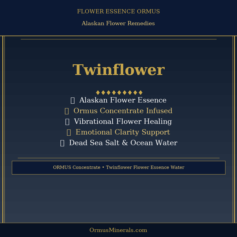 Ormus Minerals TWINFLOWER Flower Essence Imprinted Ormus 32oz
