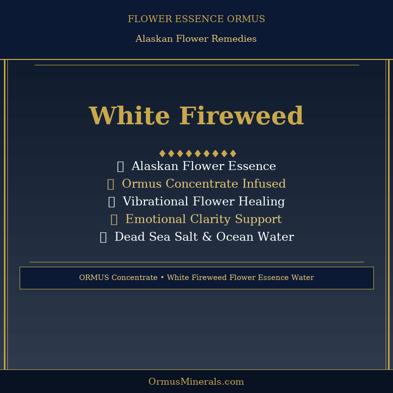 Ormus Minerals WHITE FIREWEED Flower Essence Imprinted Ormus 8oz
