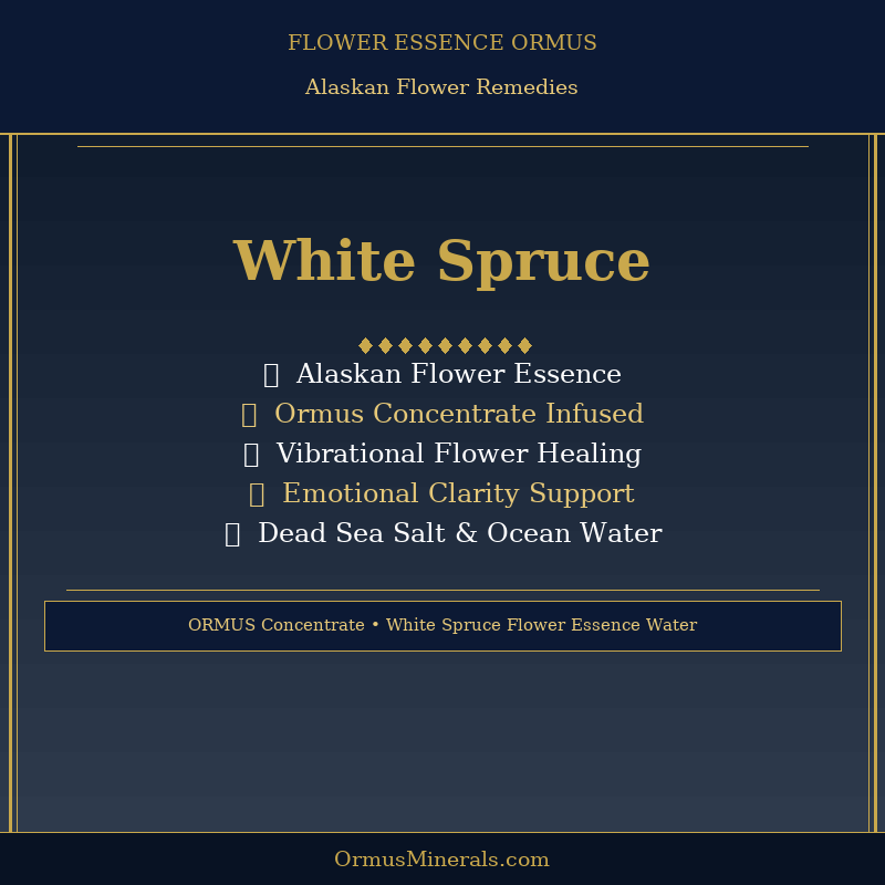Ormus Minerals WHITE SPRUCE Flower Essence Imprinted Ormus 32oz