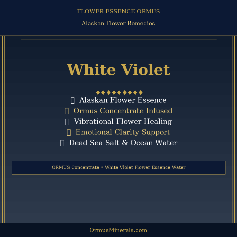 Ormus Minerals WHITE VIOLET Flower Essence Imprinted Ormus 8oz