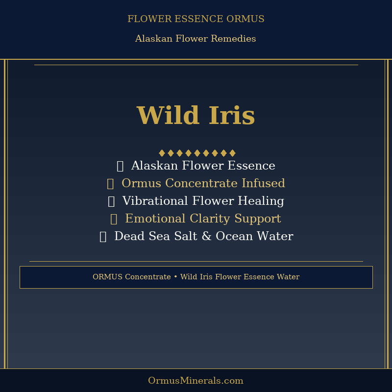 Ormus Minerals WILD IRIS Flower Essence Imprinted Ormus 16oz