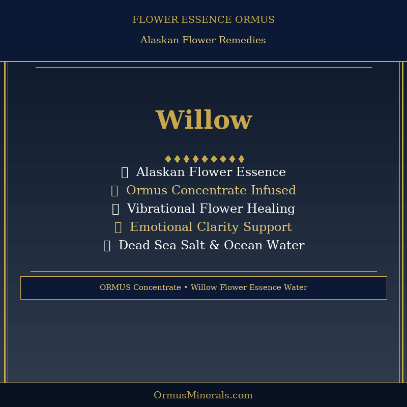 Ormus Minerals WILLOW Flower Essence Imprinted Ormus 8oz