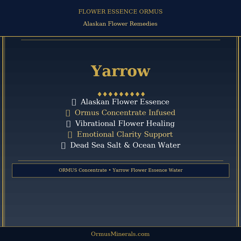 Ormus Minerals YARROW Flower Essence Imprinted Ormus 8oz