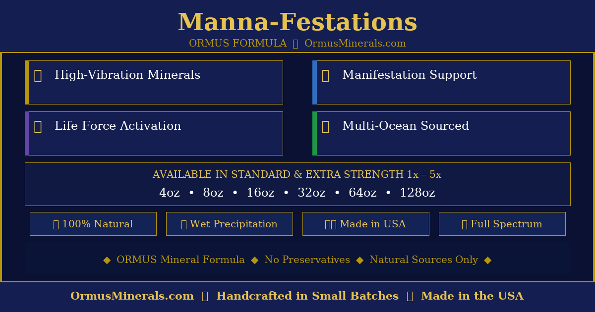 Ormus Formula Manna Festations 32oz 5X Extra Strength