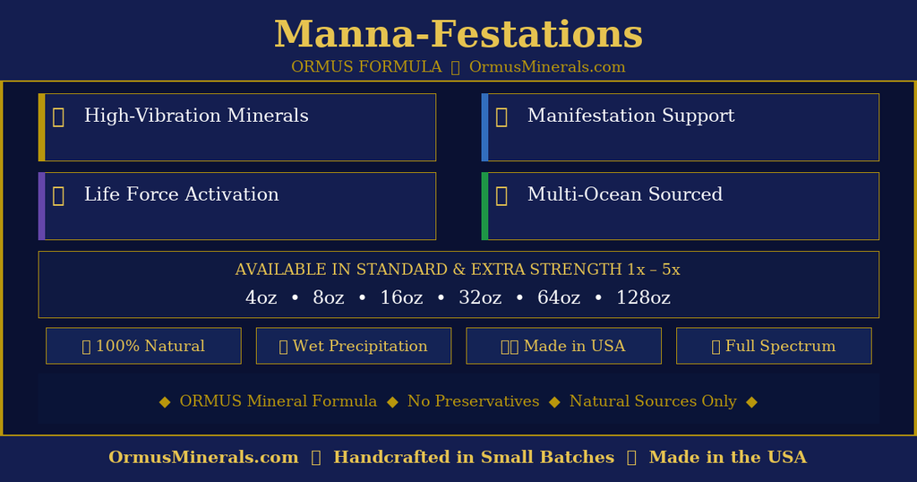 Ormus Formula Manna Festations 64oz 2X Extra Strength