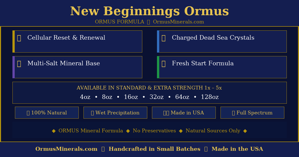 Ormus Formula New Beginnings Ormus 4oz