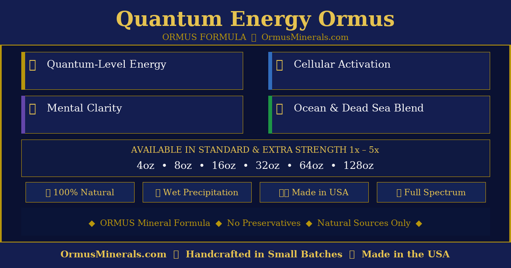 Quantum Energy Ormus Ormus 64oz 1x Extra Strength