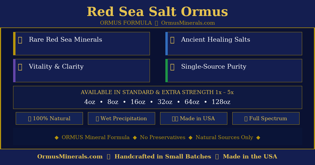 Red Sea Salt Ormus Ormus 8oz 2x Extra Strength