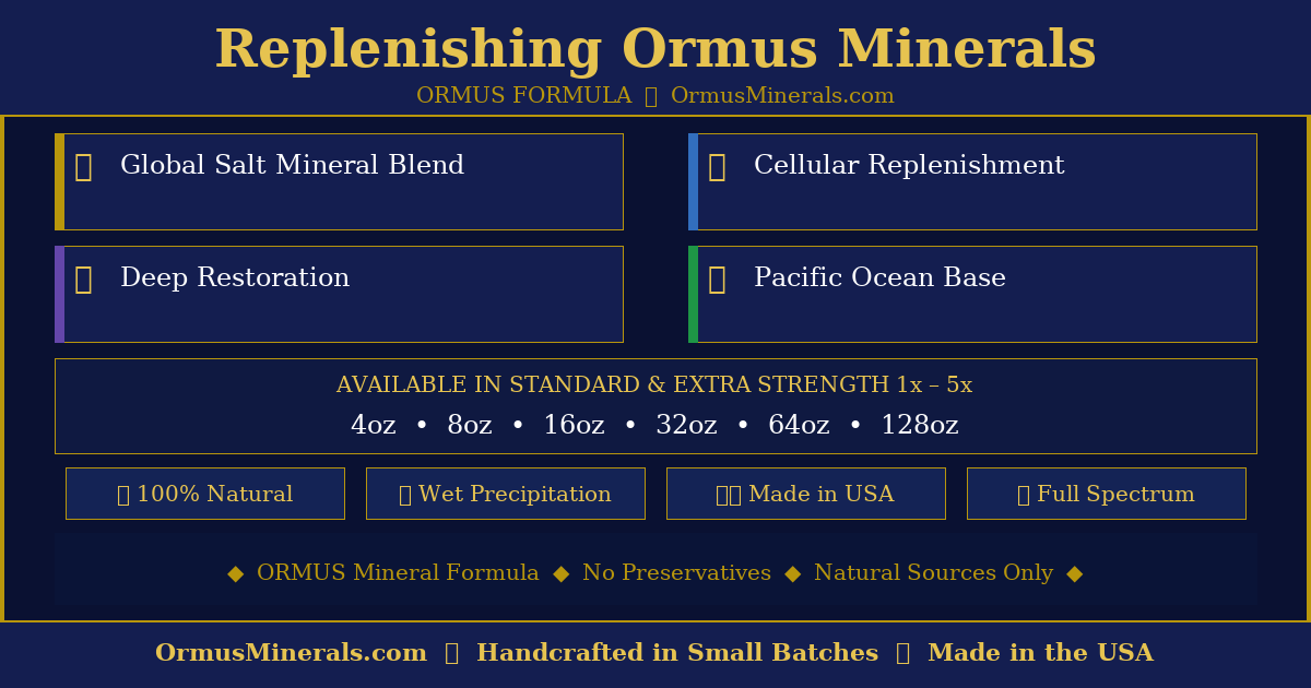 Replenishing Ormus Minerals Ormus 64oz 1x Extra Strength