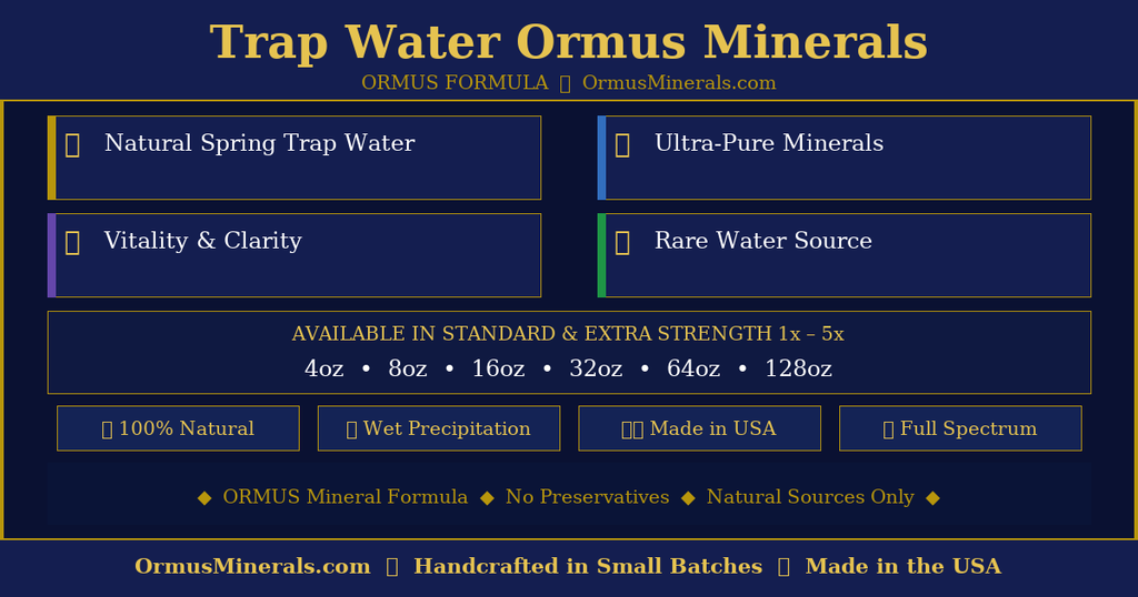 Trap Water Ormus Minerals Ormus 32oz 4x Extra Strength