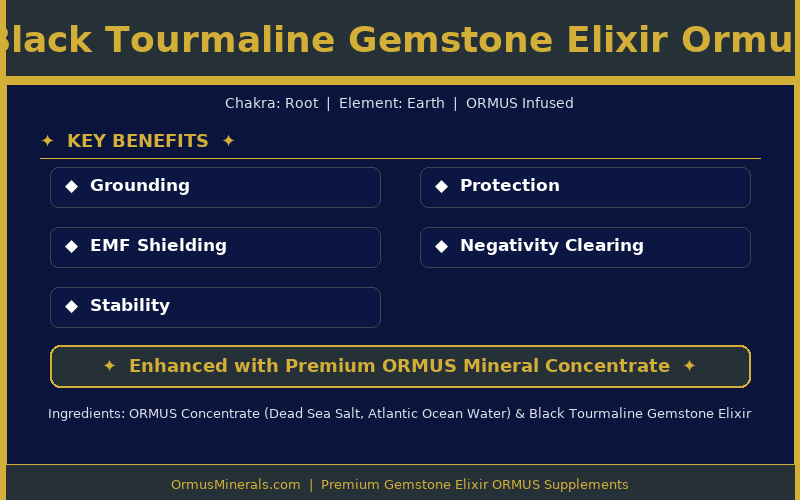 Black Tourmaline Gemstone Elixir Ormus